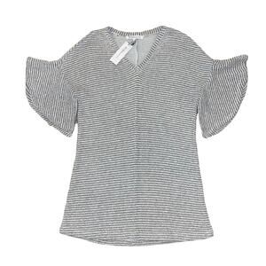 NWT BCBGeneration Black & White Bell Sleeve Boho Tunic - SIZE SMALL